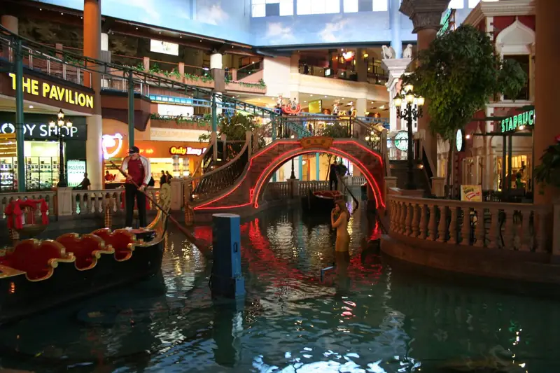 Visitors inside the indoor resort complex at Genting Highlands, Malaysia