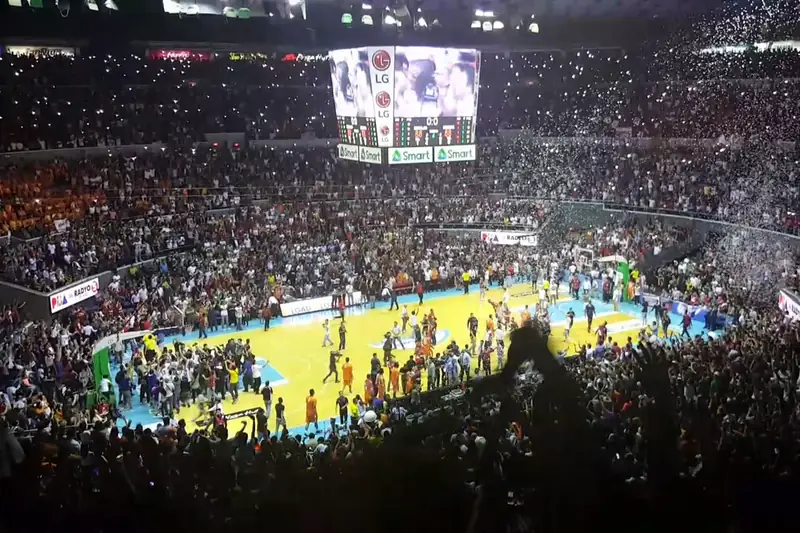 Packed arena crowd at a PBA Governors’ Cup Finals game in Manila